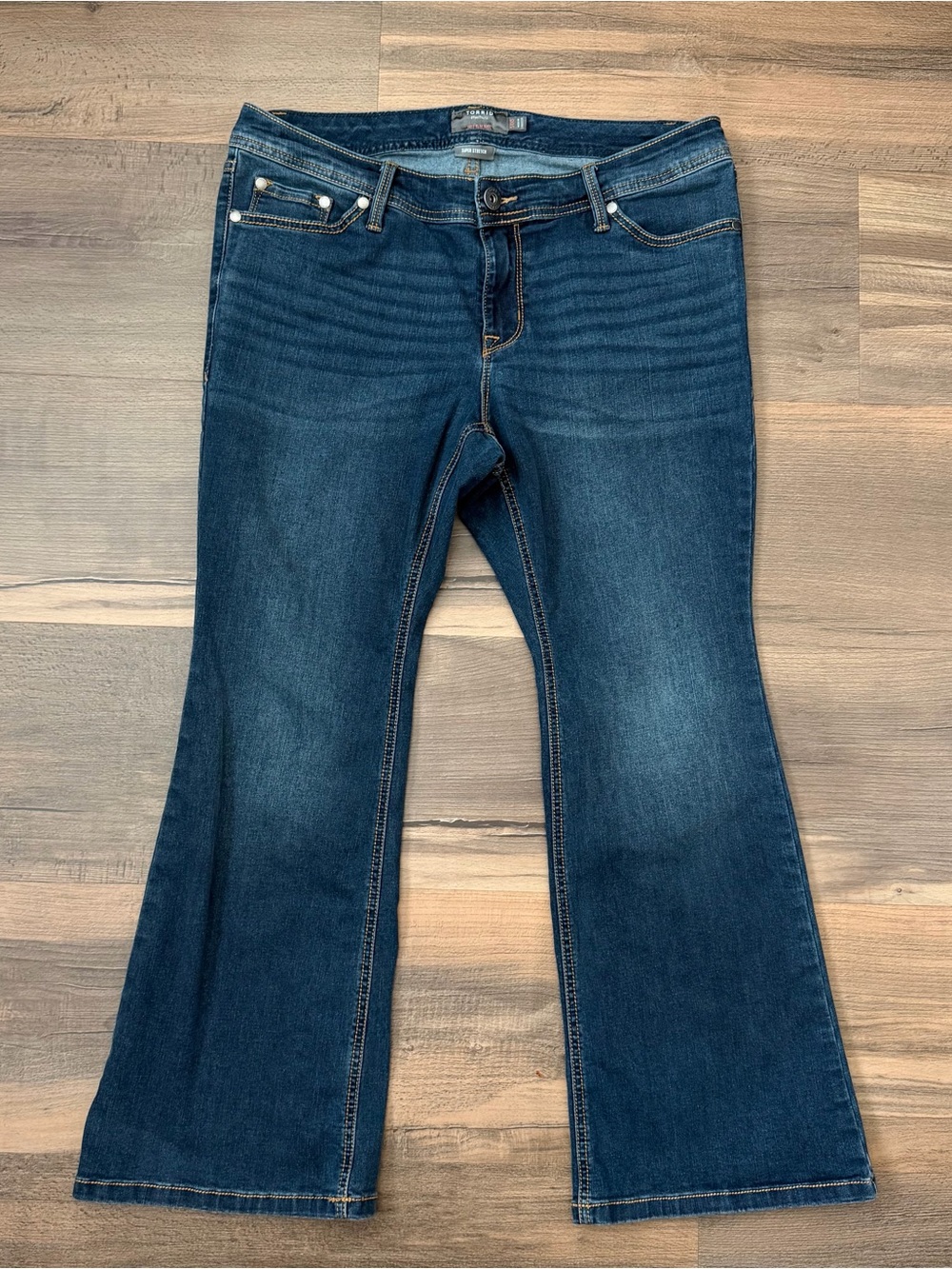 Torrid Luxe Slim Boot Jean - Mid Rise - Super Stretch - Rainstorm - Sz 14XS